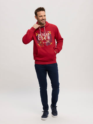 Kingshill Polo Club Hoodie Sweatshirt C - Red