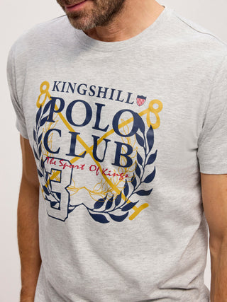 Kingshill Polo Club Tee T-shirt L - Grey melange